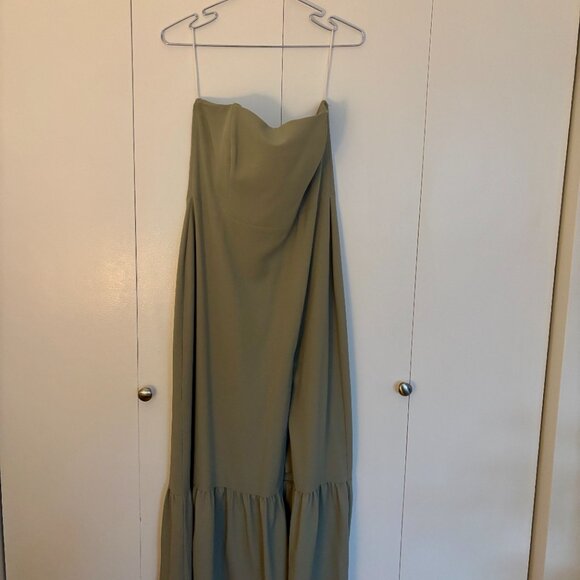 Strapless Park & Fifth Bridesmaid's Dress, Sage, Size M - Picture 4 of 4